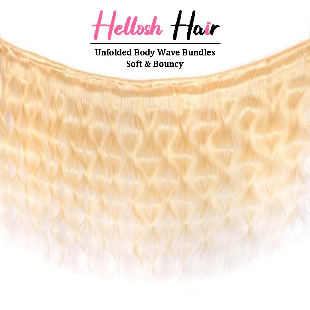 HELLOSH 613 unprocessed Brazilian hair 18inch natural texture ready for color