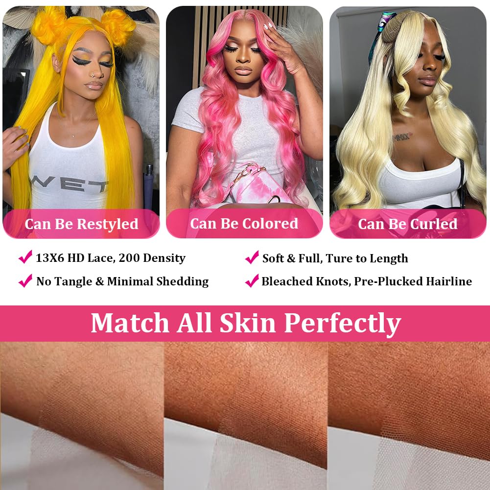 HELLOSH Pre-plucked hairline with bleached knots saves prep time.