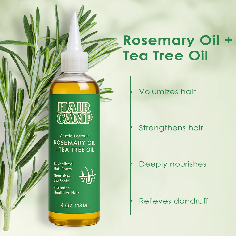 Hemdnt Rosemary Oil packaging with dropper for precise application.