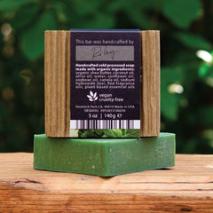 Hemlock Park handcrafted American soap bars highlighting small-batch quality.