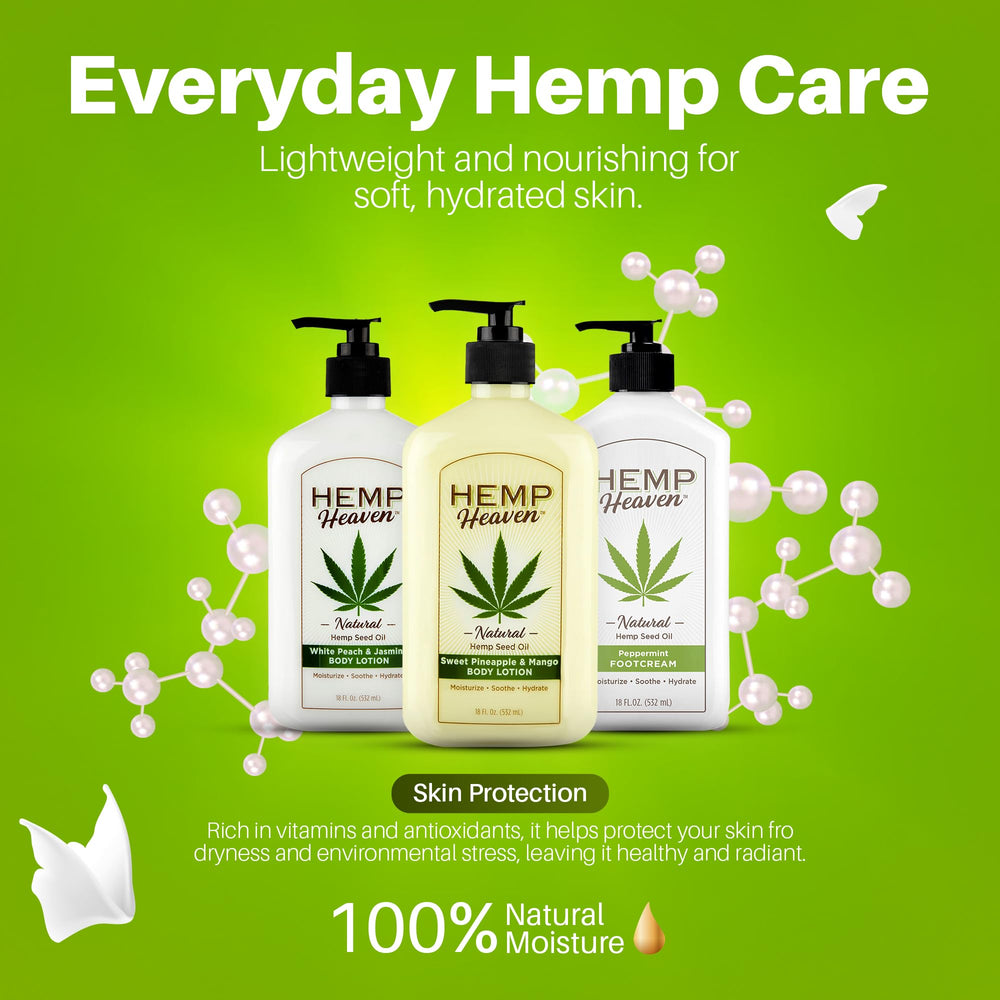 Hemp Heaven 18 oz bottle for long-lasting moisturization