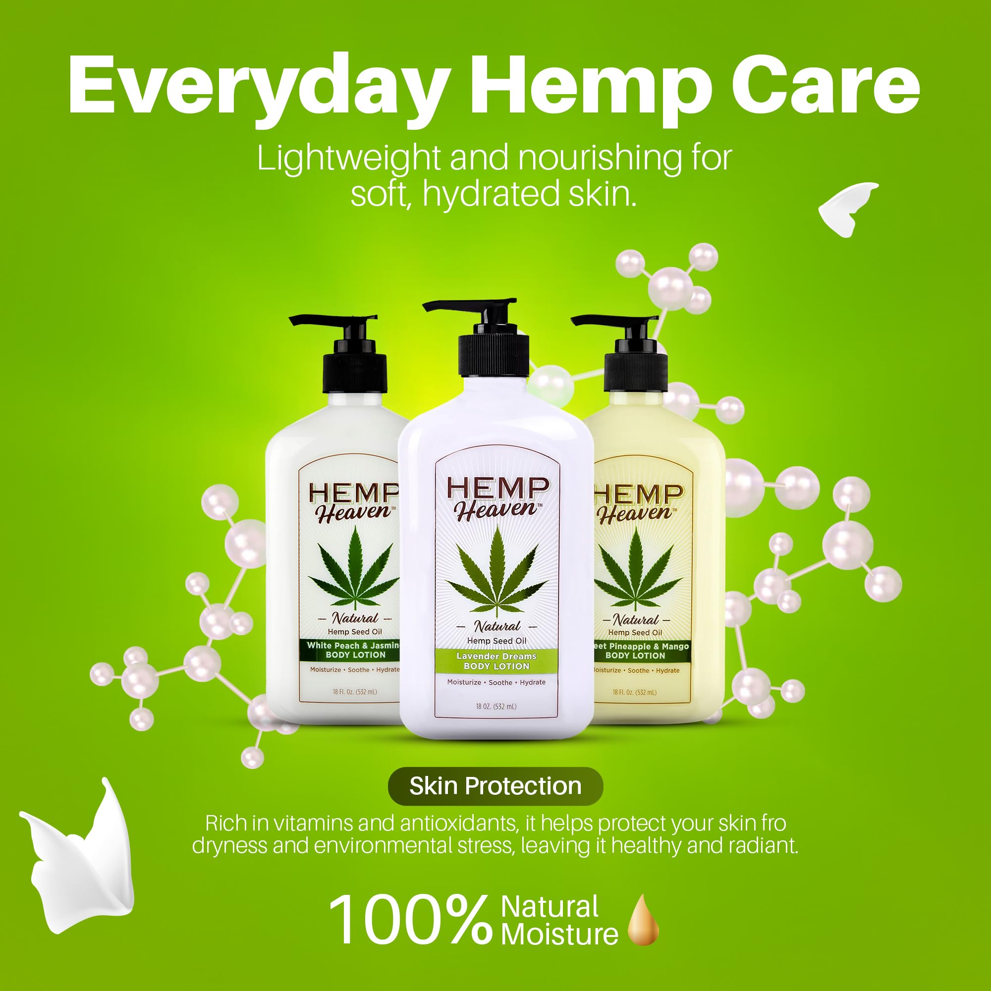EWG Verified seal on Hemp Heaven lotion signaling safer skincare.