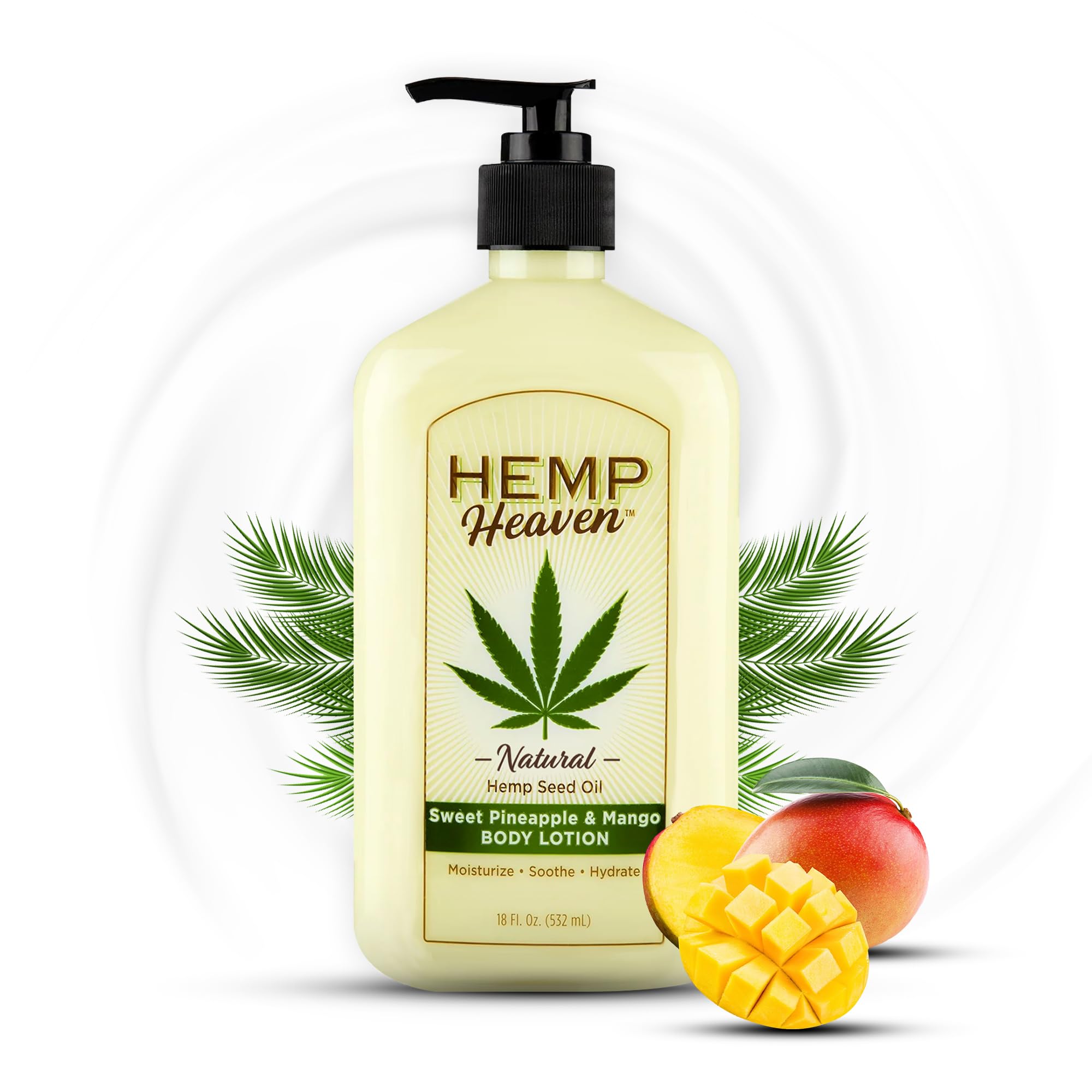 Hemp Heaven hemp lotion with strawberry dream for nourished skin and tropical vibes