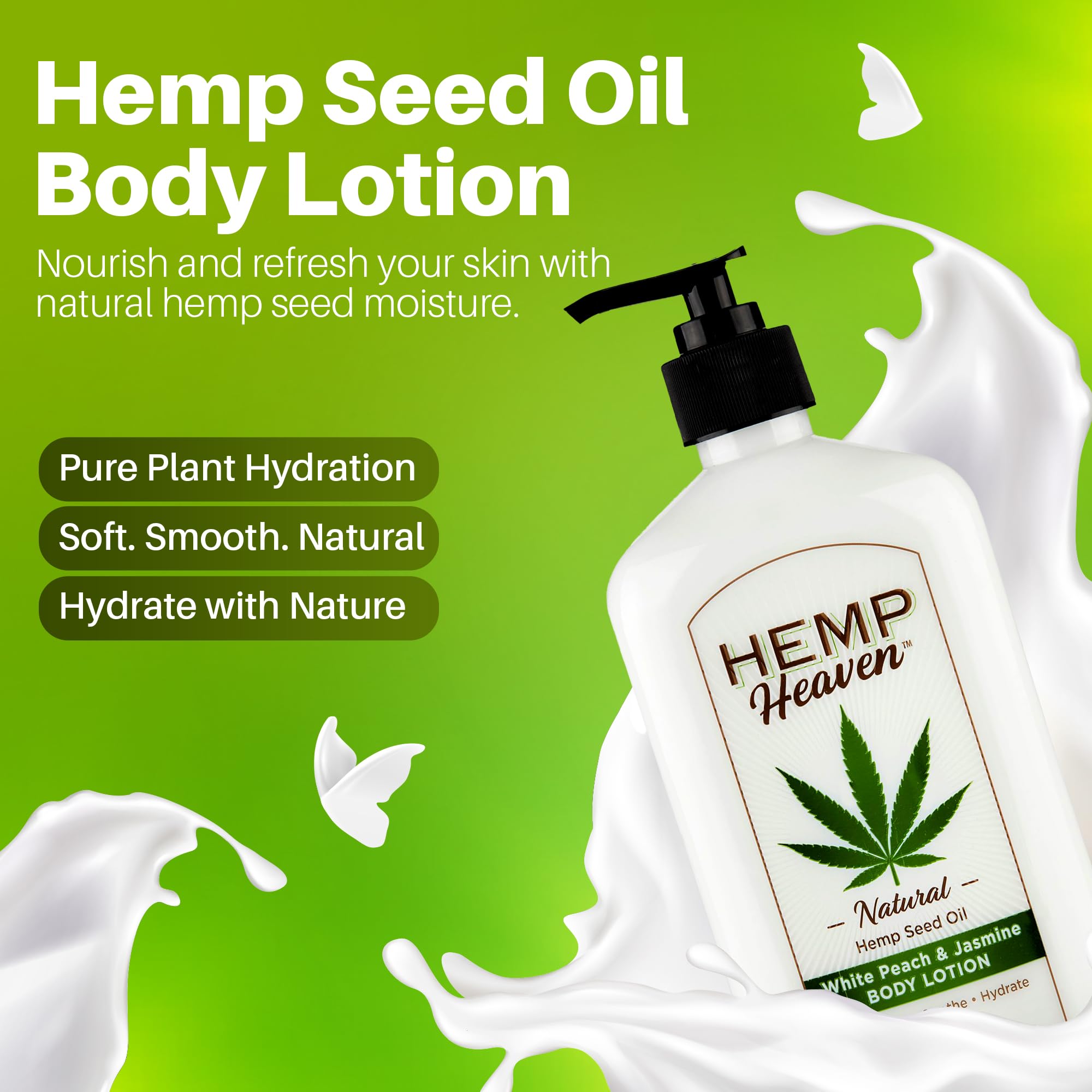 Hemp Heaven Peach Jasmine scent closeup for a refreshing skincare experience.