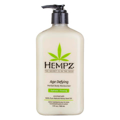 Hempz Age Defying Body Moisturizer bottle with pump for easy application and hydration