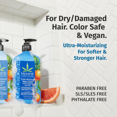 Hempz Biotin Conditioner bottle pour for easy application