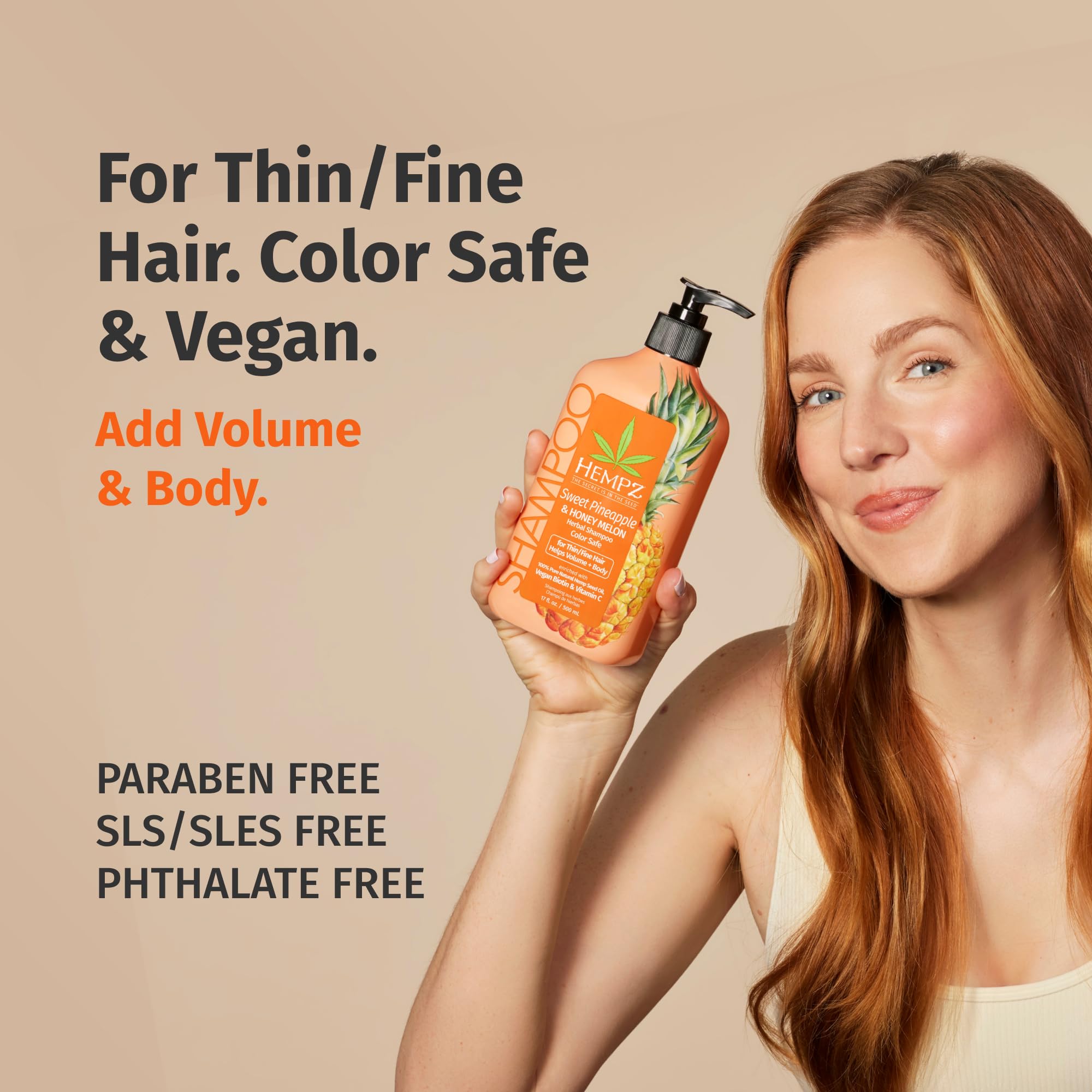 Hempz Biotin Shampoo lather on hair emphasizes hydration without heaviness.