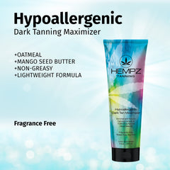 Hempz hemp seed oil hydration provides lasting moisture during sunless tanning.