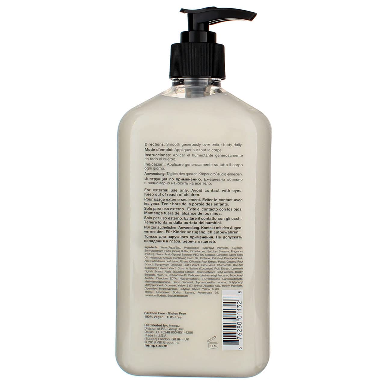 Label emphasizes organic hemp seed oil as a natural ingredient for skin nourishment