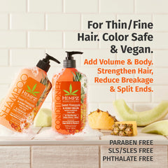 HEMPZ Shampoo lather close-up shows rich foam for gentle cleansing.