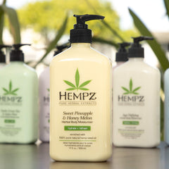 Hempz Sweet Pineapple Honey Melon being rubbed into skin for soft feel