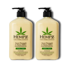 Hempz Sweet Pineapple Honey Melon bottle shown for easy daily hydration