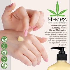 Hempz Sweet Pineapple Honey Melon texture swatch demonstrates rich skin moisture