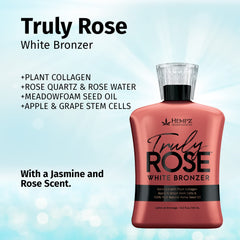 User applying Hempz Truly Rose White Bronzer during a sunny beach day