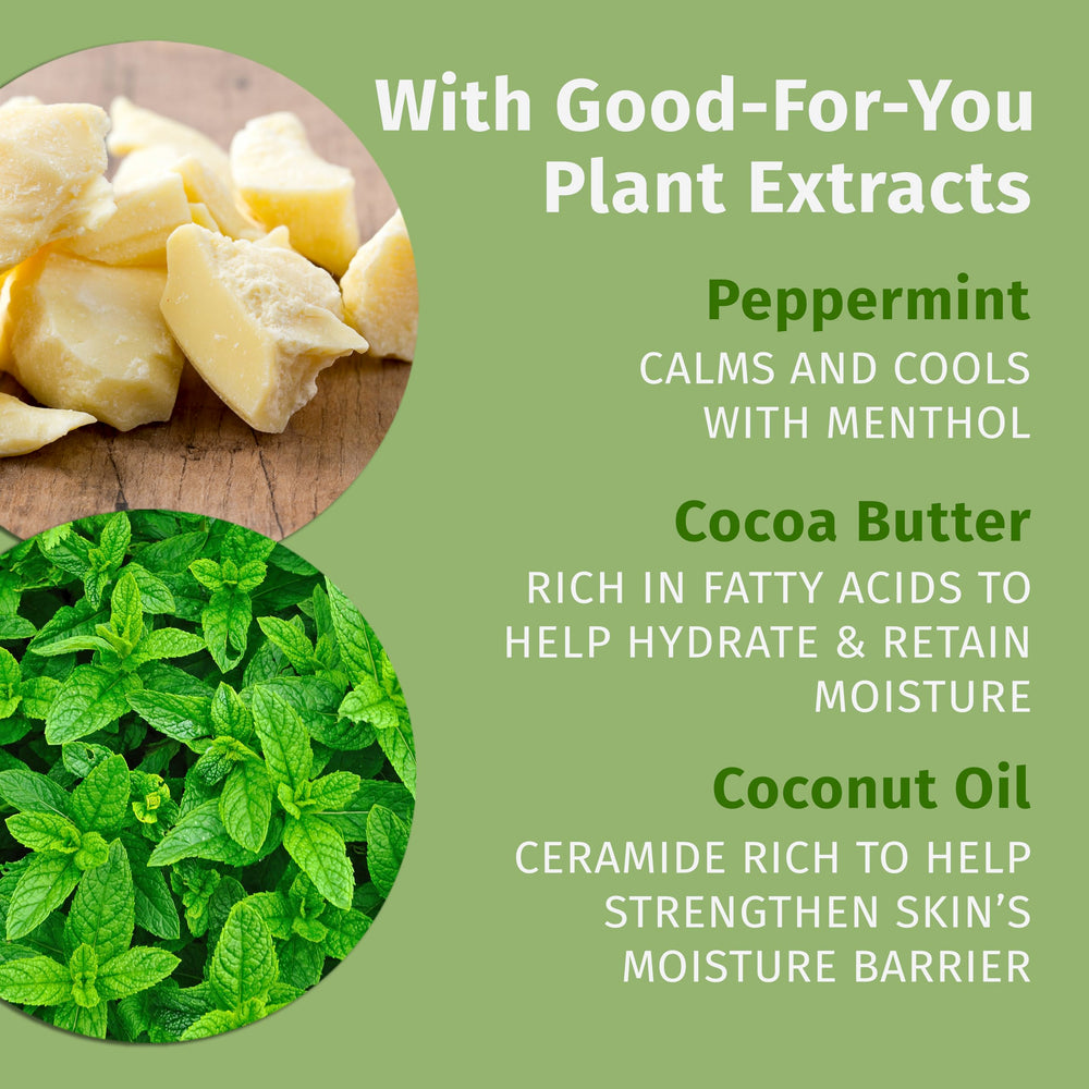 Close-up of Hempz cream with vitamins A/C/E and shea butter ingredients.