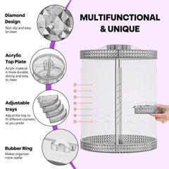 HEMTROY acrylic beauty perfume organizer for vanity keeps fragrance and makeup within reach