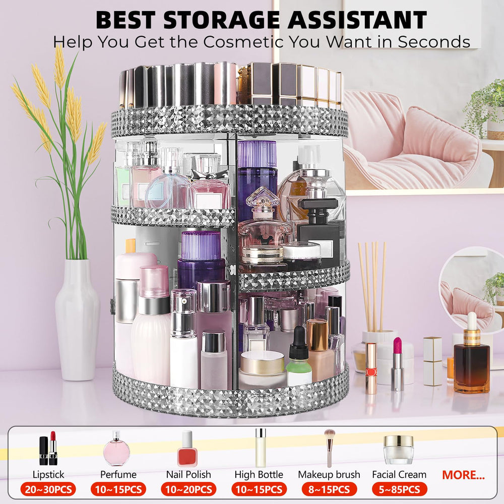 HEMTROY makeup organizer for vanity countertop keeps cosmetics organized and accessible