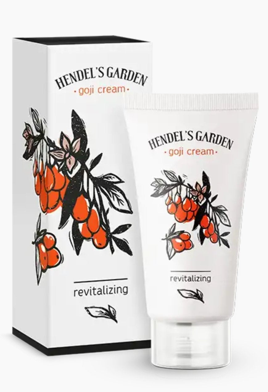 Hendel's Garden Goji Berry Revitalizing Cream 50ml jar for daily hydration and anti-age care