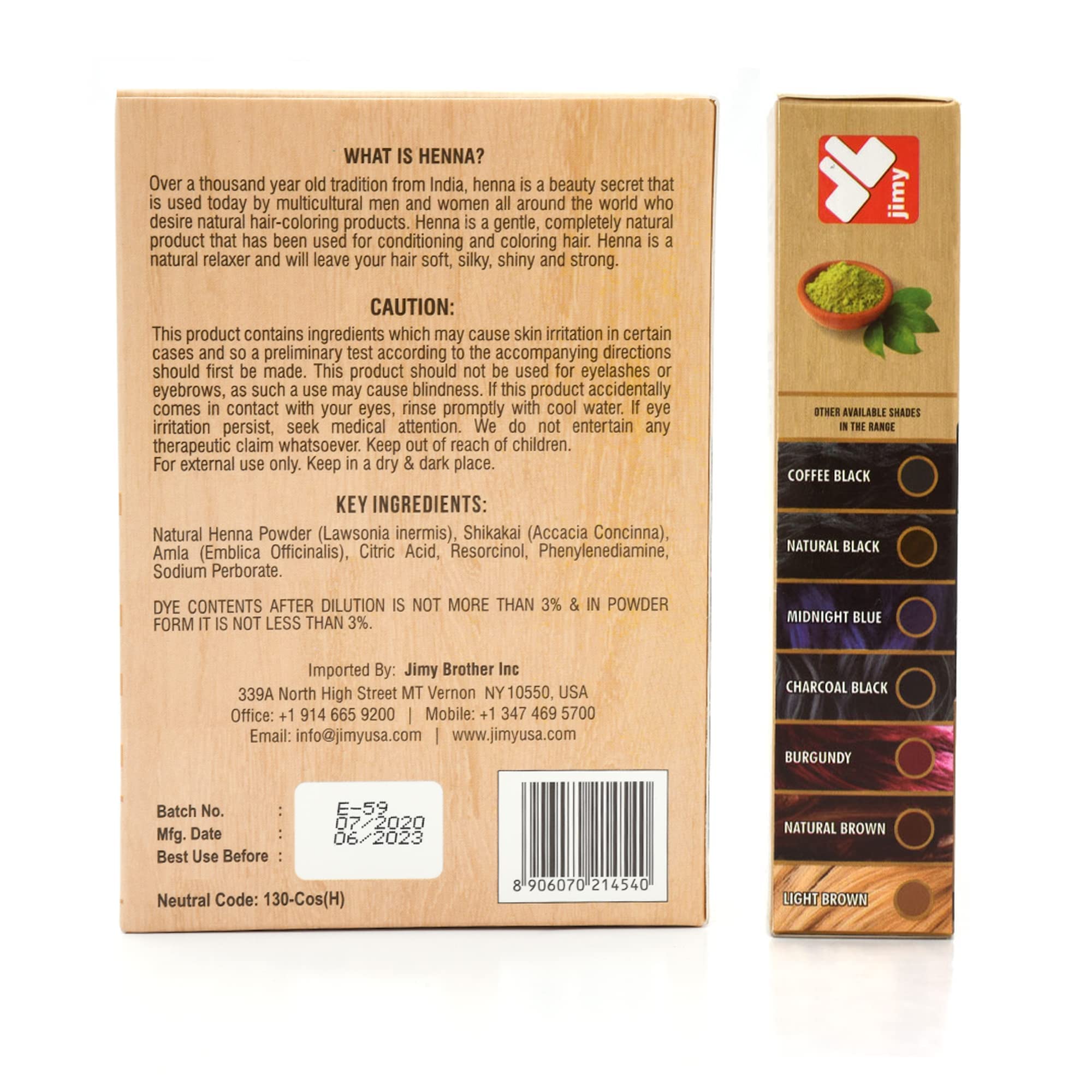 HENNA HAIR COLOR Burgundy after-wash shine on healthy-looking hair.