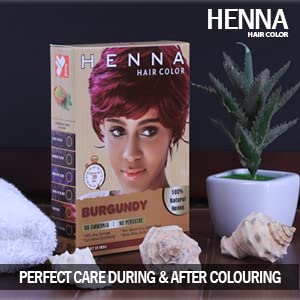 HENNA HAIR COLOR Burgundy scalp care with gentle formulation.