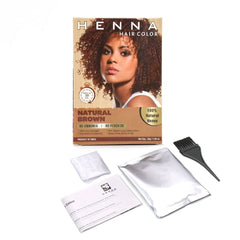 Henna Hair Color Natural Brown grey coverage for a natural look.
