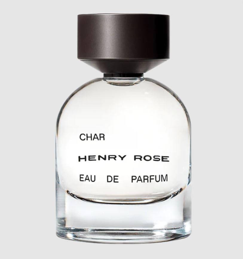 Henry Rose Char eau de parfum bottle, 50ml, showcasing amber-woody fragrance for everyday refinement