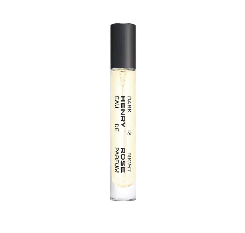 Henry Rose Dark Is Night travel spray bottle offers portable, long-lasting fragrance for on-the-go moments