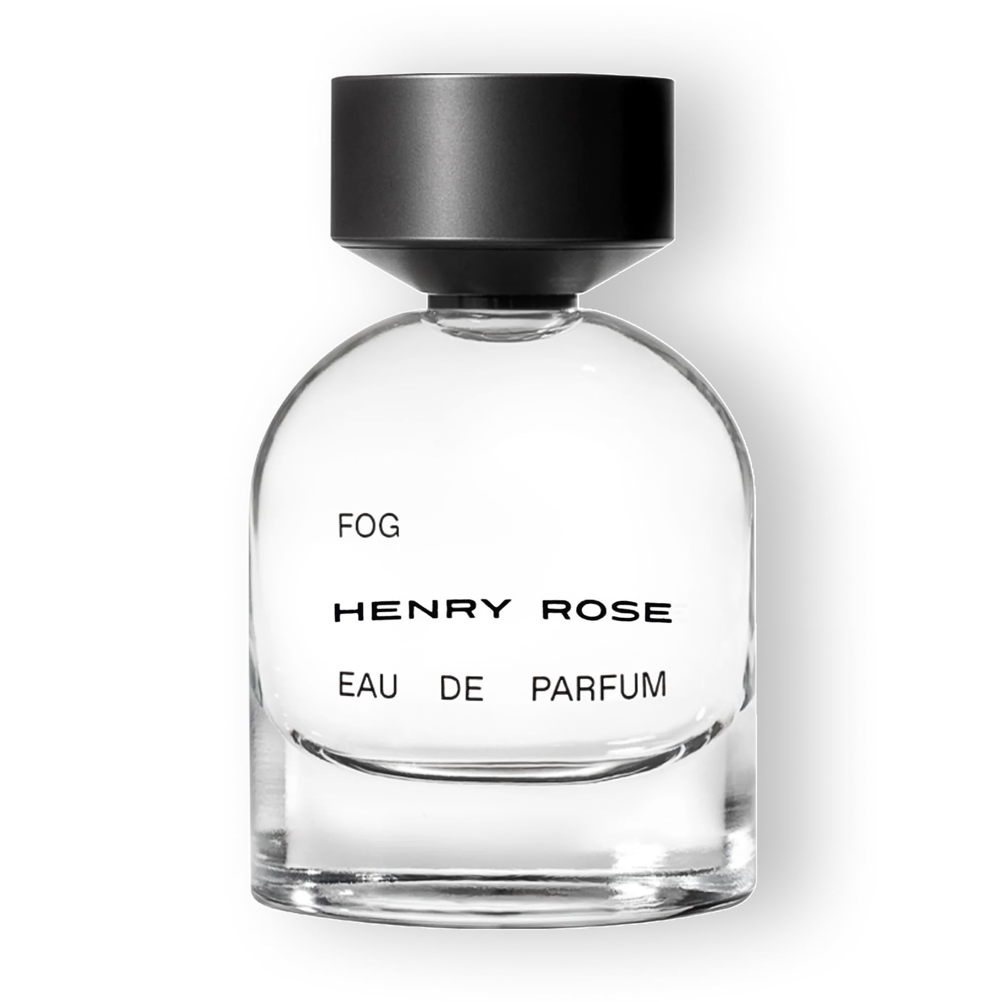 Henry Rose Fog bottle front; sleek unisex design for daily wear.