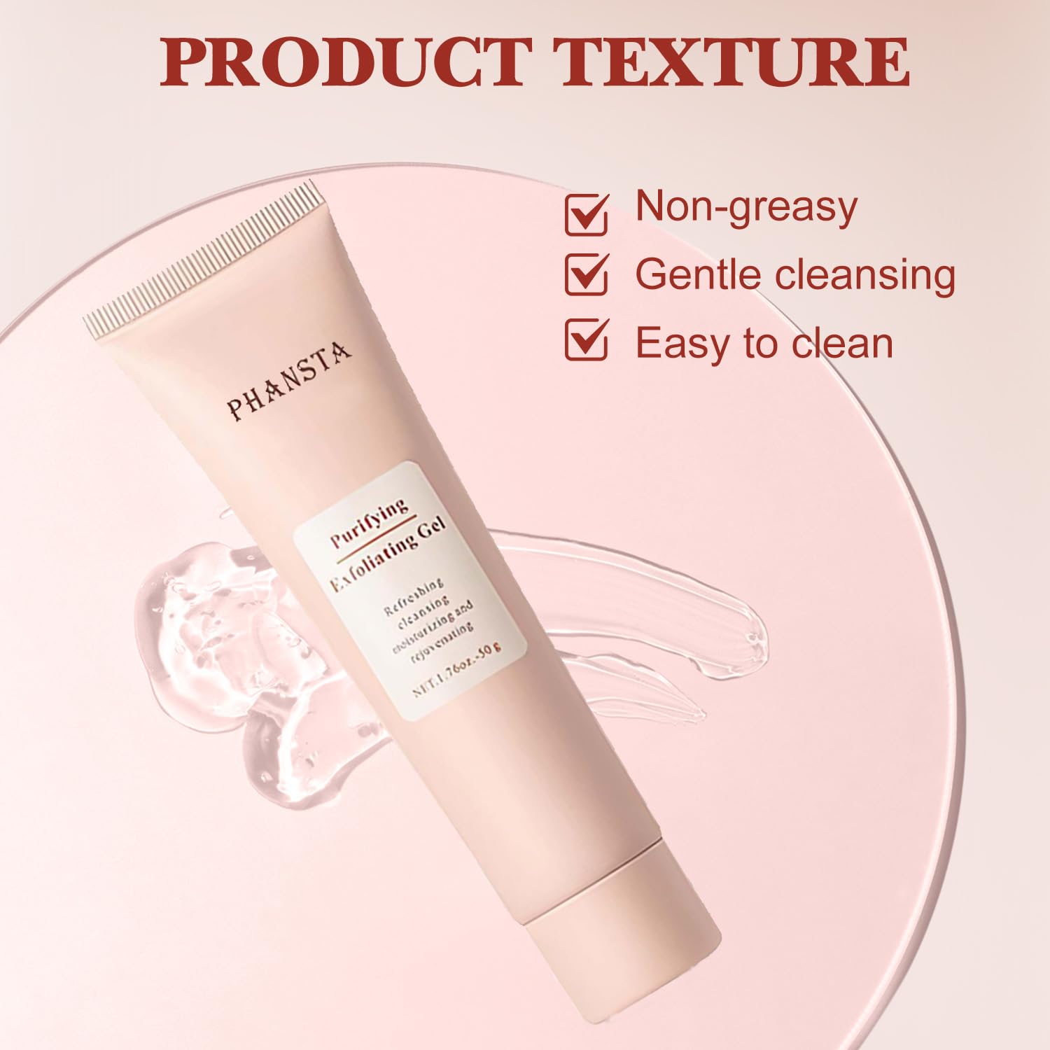 Hepanio purifying exfoliating gel application routine for everyday facial care.