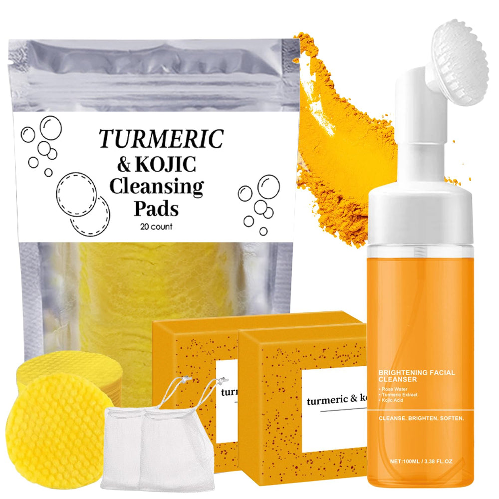 Hepanio turmeric face wash brush for gentle cleansing on sensitive skin