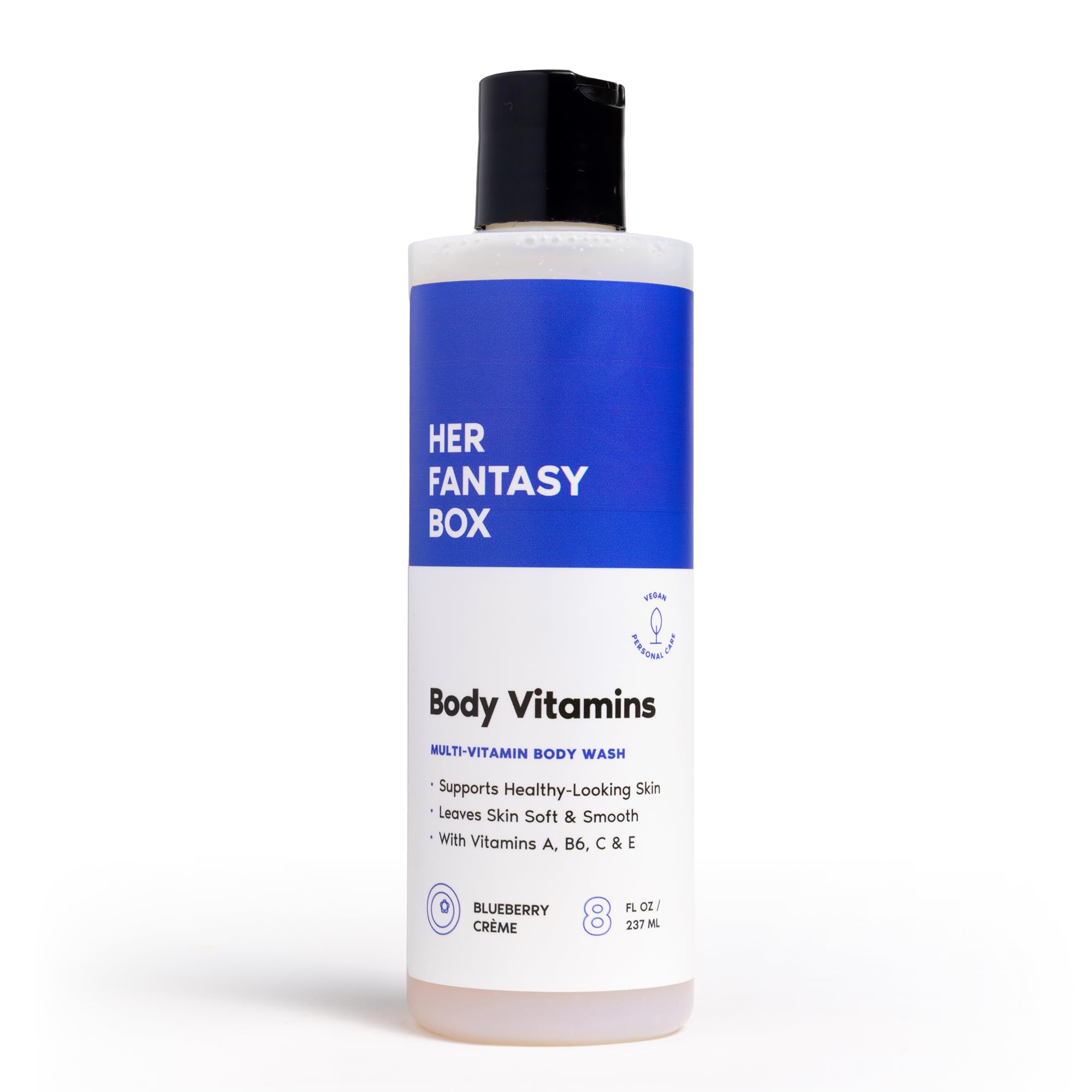 Her Fantasy Box Body Vitamins bottle front, hydrating cleanse
