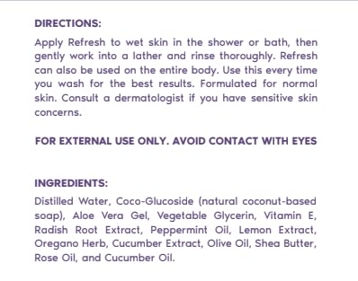 Her Fantasy Box Refresh on a vanity for daily cleansing ritual