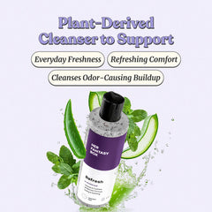 Her Fantasy Box Refresh lather closeup showing creamy foam for sensitive skin