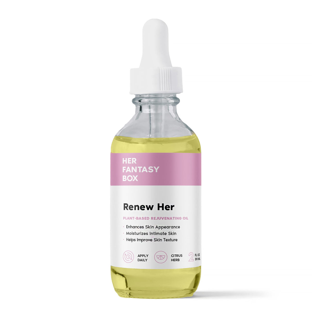 Her Fantasy Box Renew Her bottle pour for easy intimate-area application.