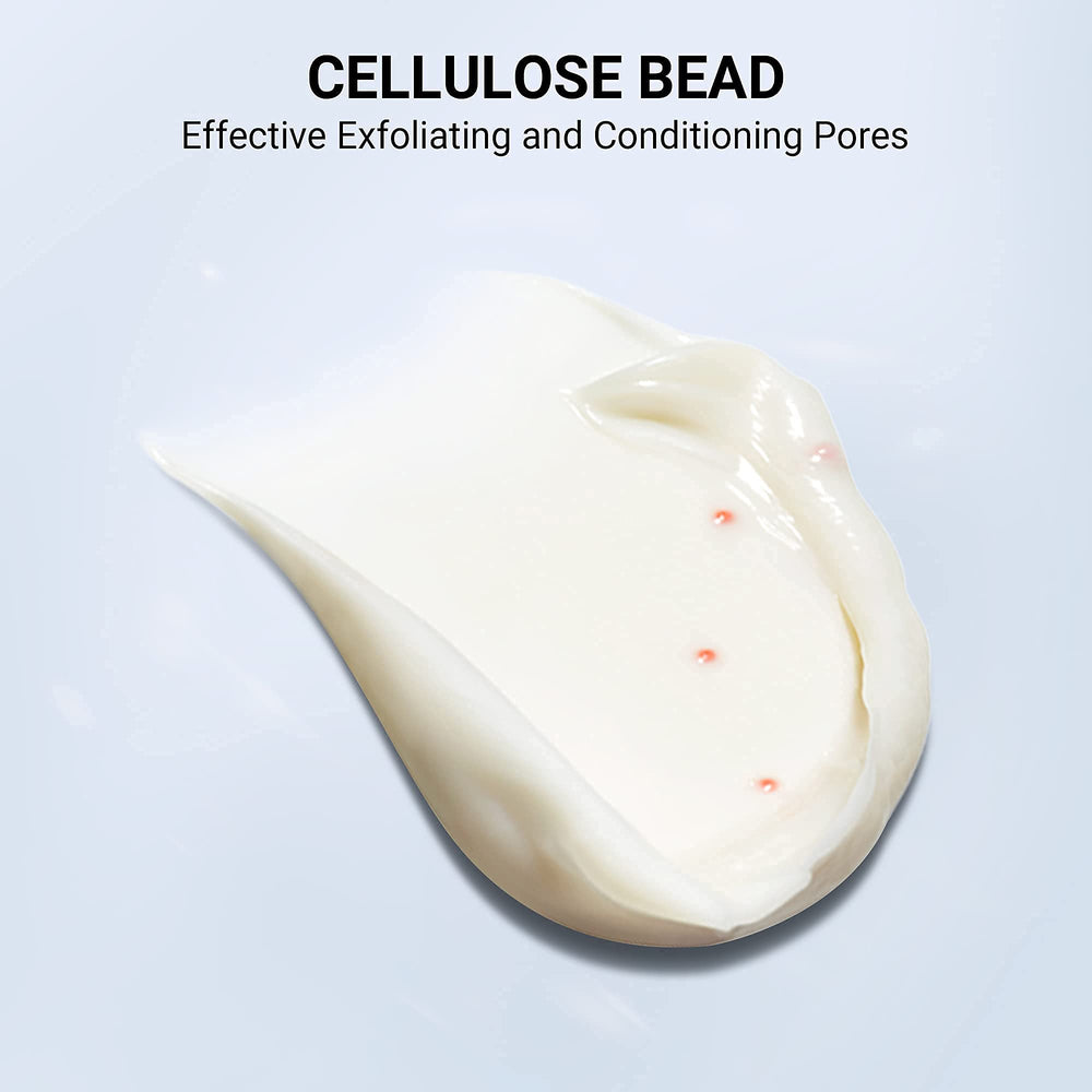HERA Foaming Cleanser cellulose beads closeup highlights gentle exfoliation and smoother texture