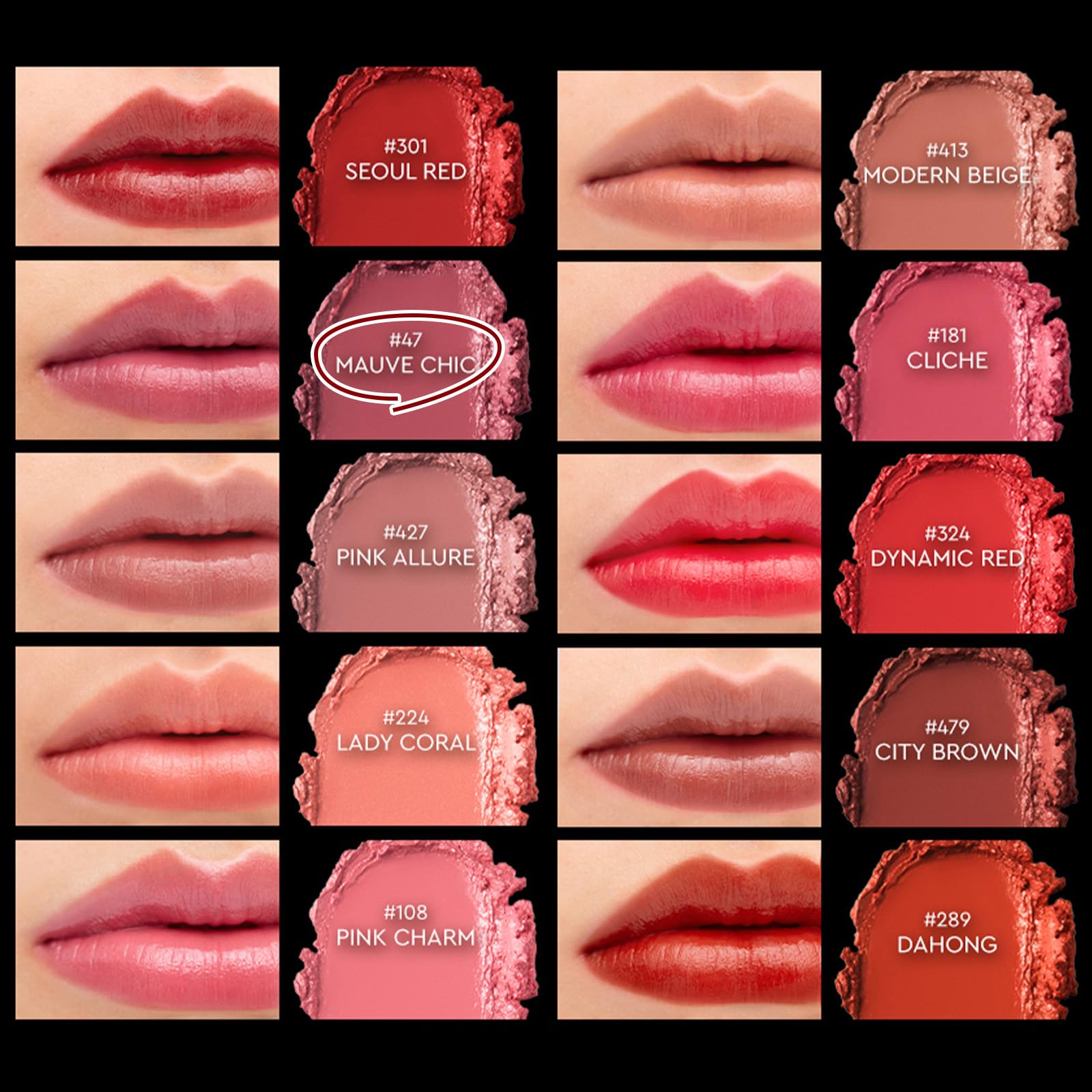 HERA Rouge Classy Pink Allure creamy texture delivers smooth lip wear.