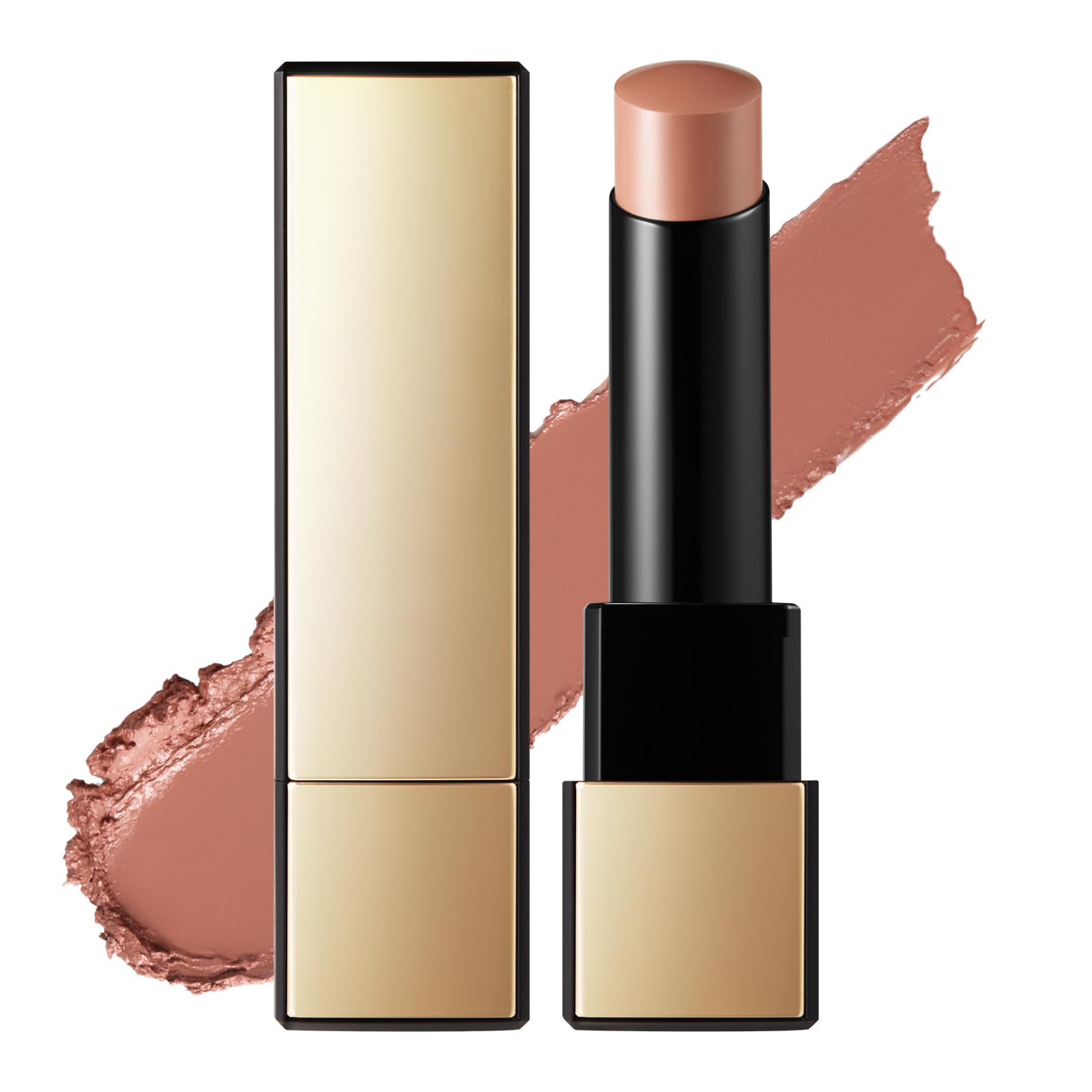 HERA Rouge Classy Lipstick 413 Modern Beige bullet swatch demonstrates rich, even color.