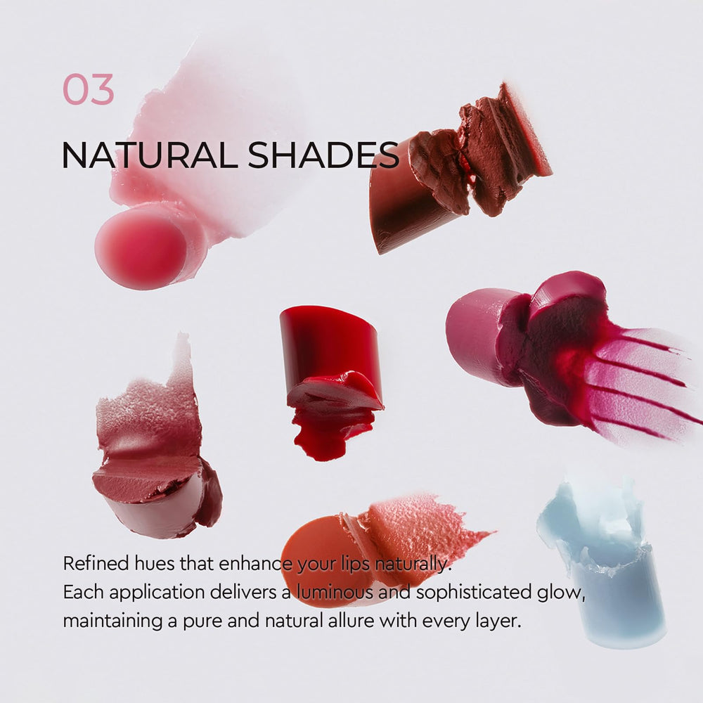 Creamy shea butter texture for nourished, comfortable lips.