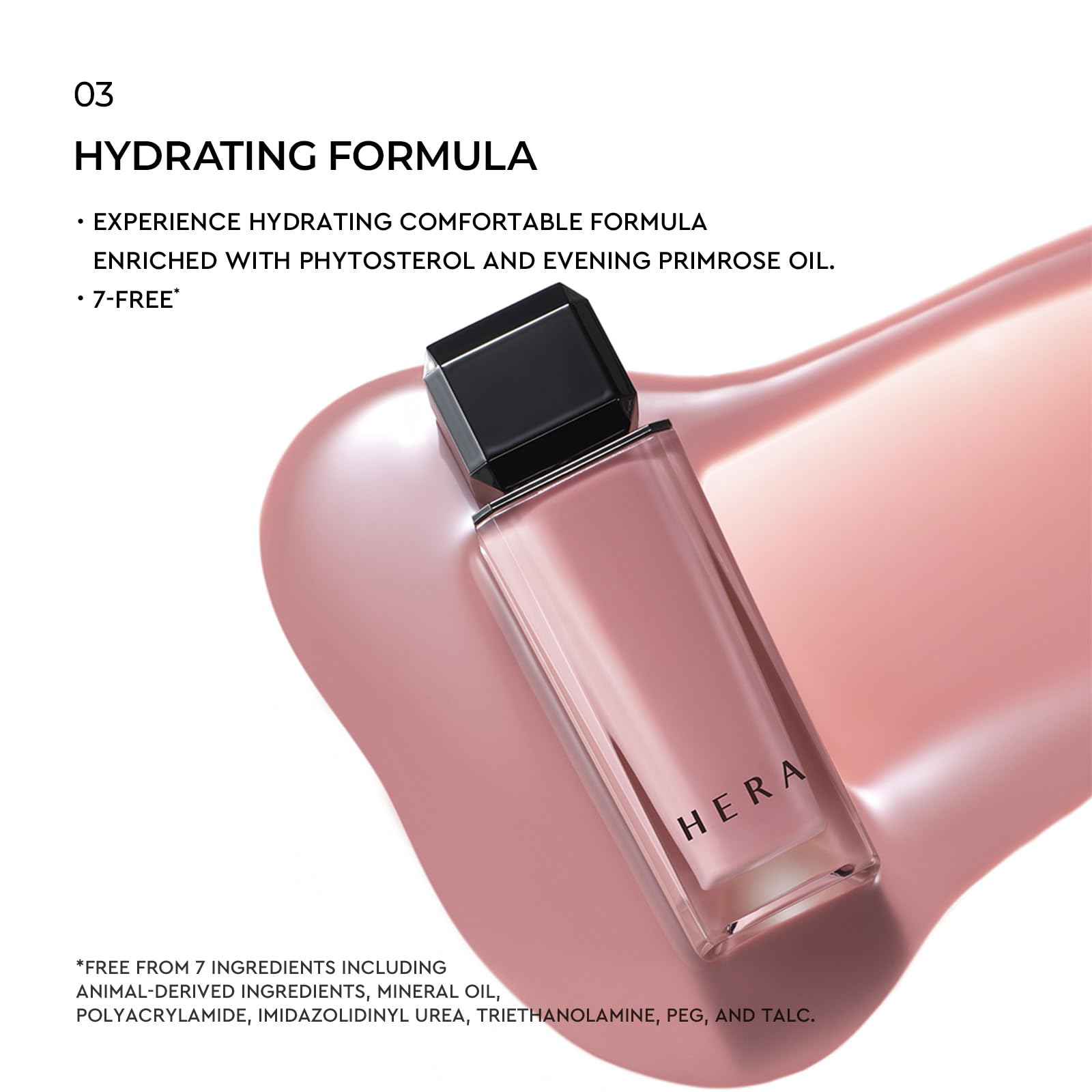 HERA Sensual Nude Gloss 14-free formula avoids animal ingredients and silicones.