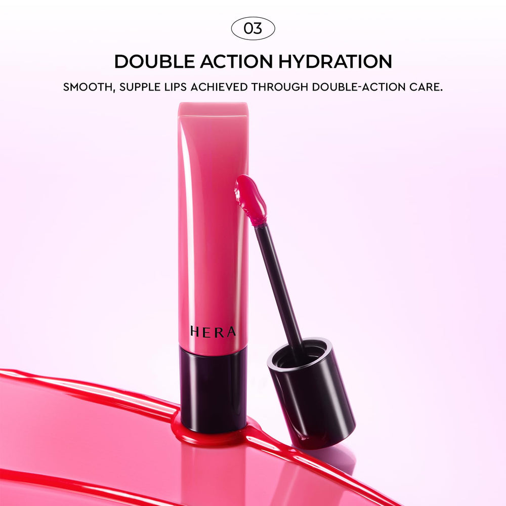 Premium packaging image of HERA Sensual Tinted Shine Lip Serum Purple Rum