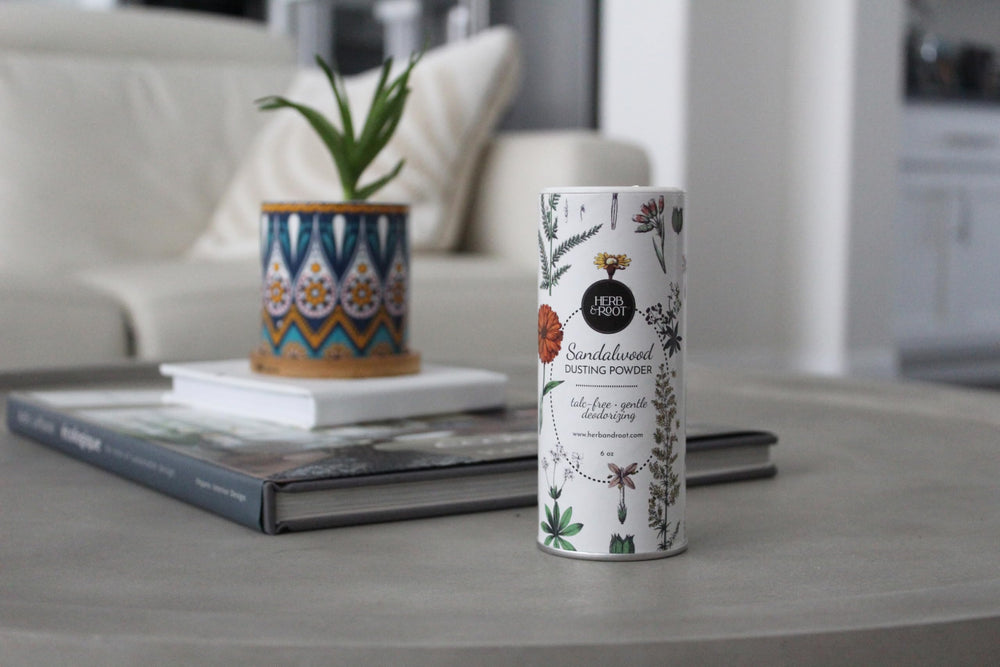 Herb & Root anti-chafing powder for comfortable skin.