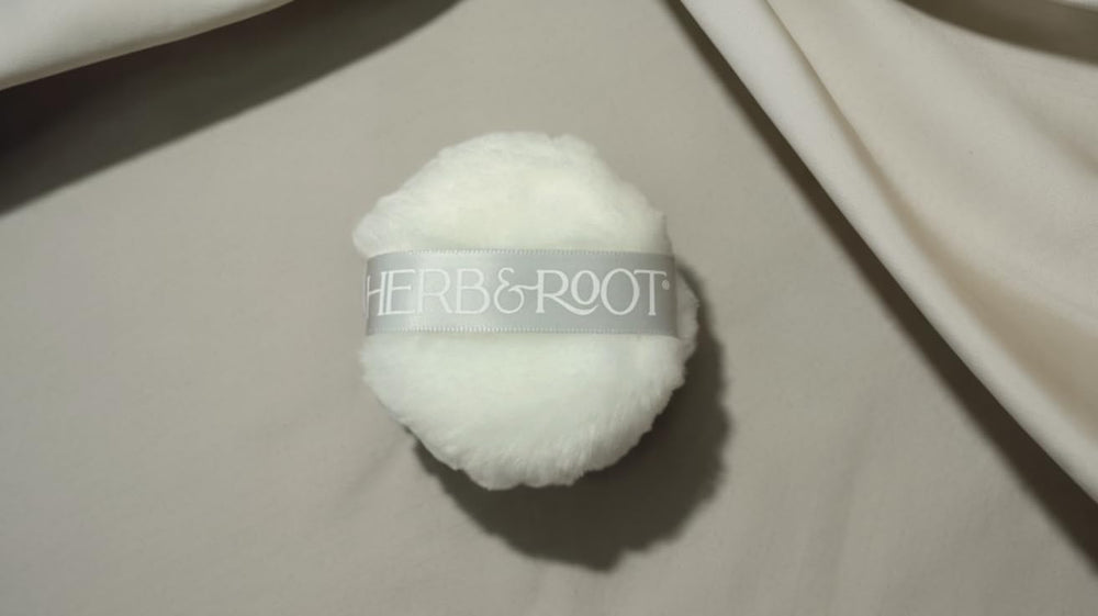 Herb & Root Puff Gift Set with soothing powders and options