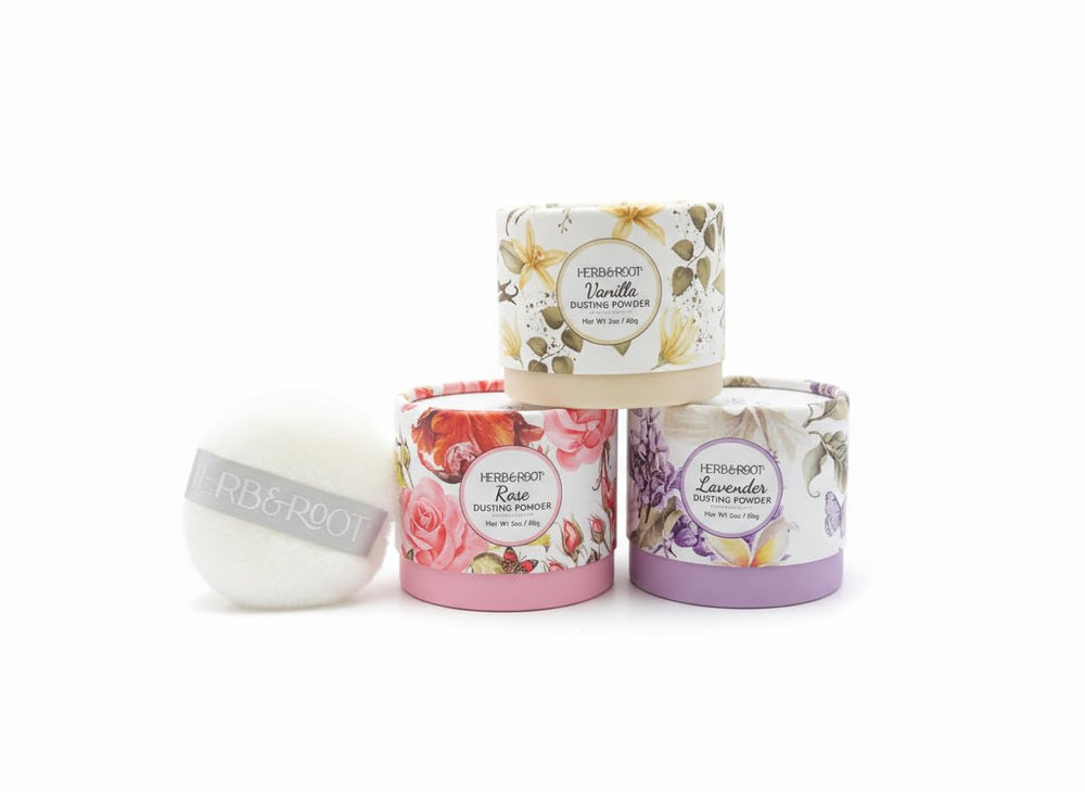 Herb & Root Rose dust powder for moisture absorption and scent