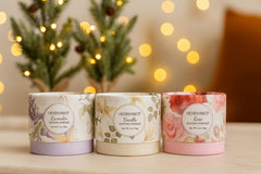 Herb & Root Vanilla dust powder keeps skin dry with light fragrance