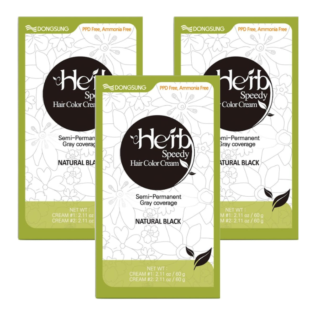 Herb Speedy Color Cream 3-Pack front view showing a compact color set.