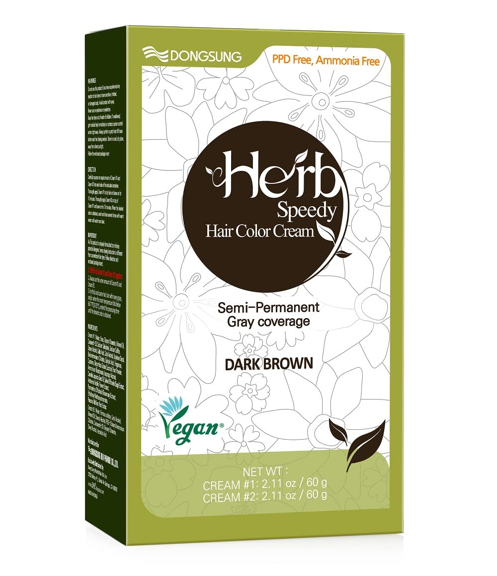 Application scene with Herb Speedy Color Cream for quick color in minutes
