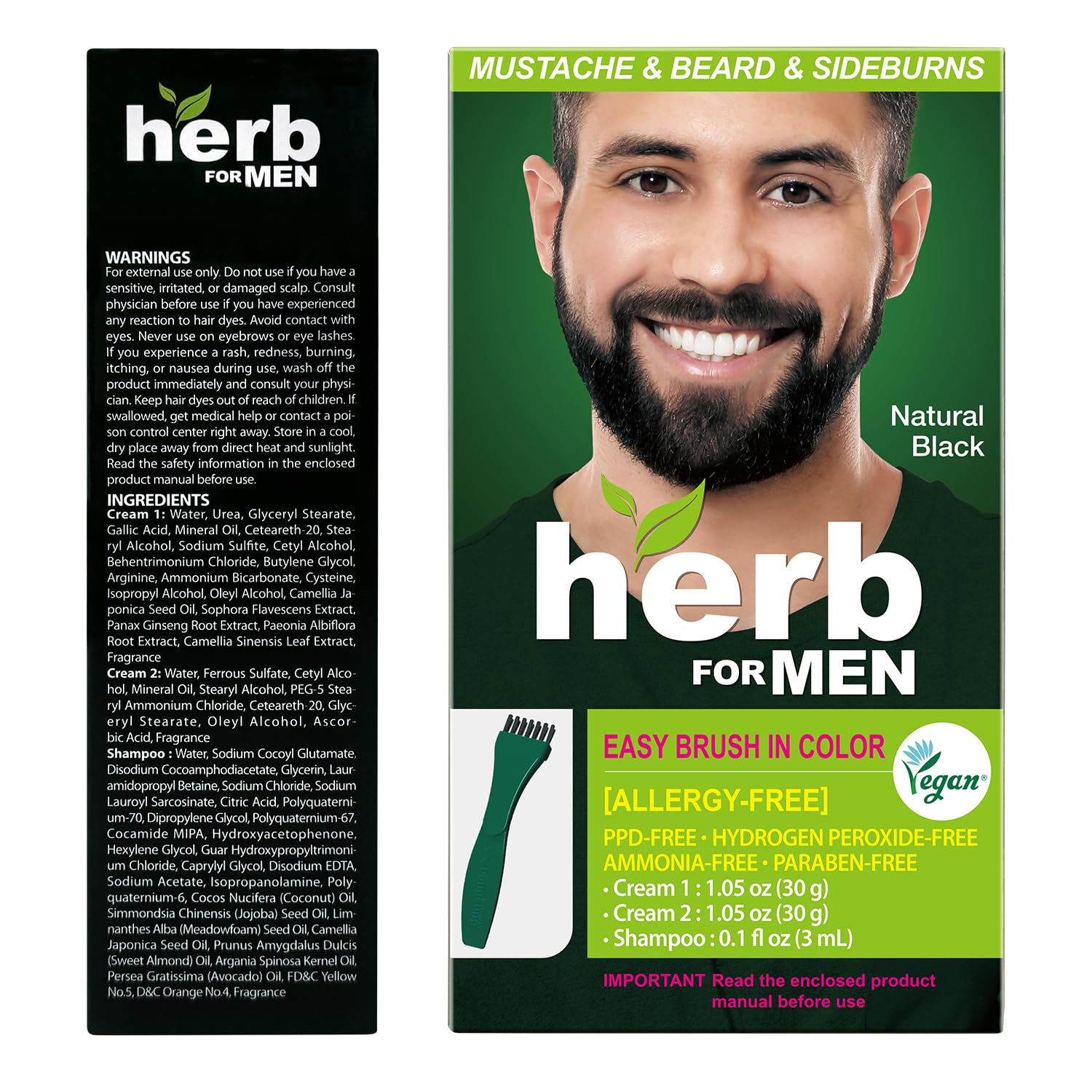 Herb Speedy at-home dye kit with clear instructions for safe use.
