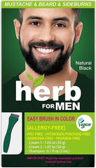 Herb Speedy herb for men mustache and beard dye pack for at-home coloring.