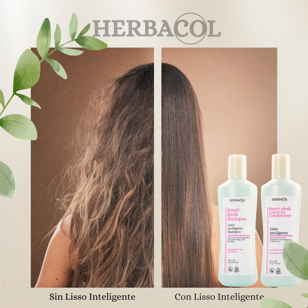 Herbacol Lisso Smart before-after comparison shows smoothing after use