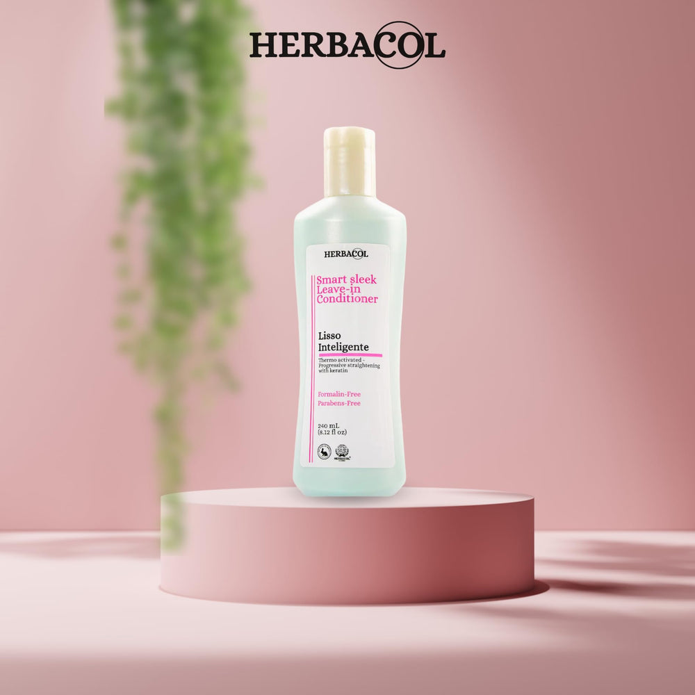 Herbacol Lisso Smart styling-ready scene indicates easier hair-styling